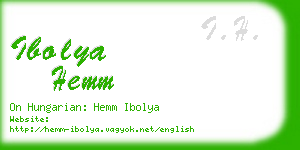 ibolya hemm business card